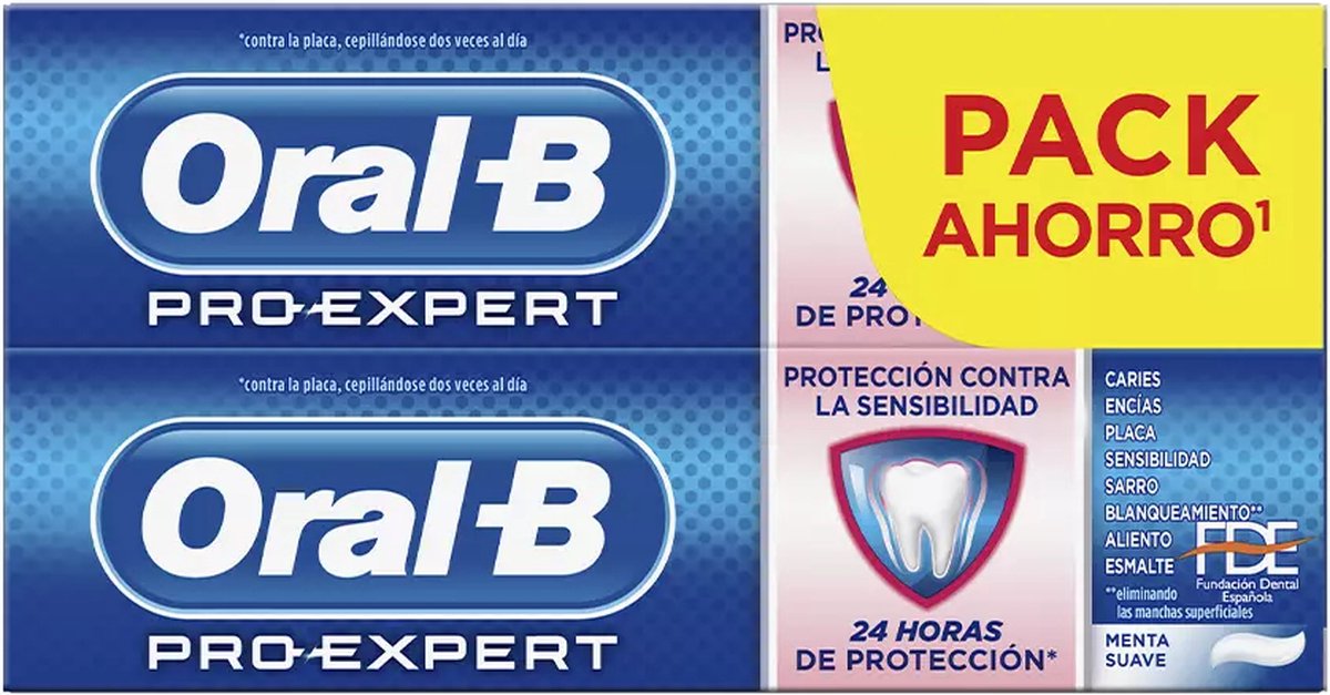Oral-b Pro-expert Sensibilidad & Blanqueante Dentifrico Lote 2 X 75 Ml