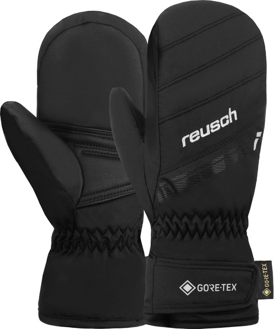 Zwarte Reusch want met gewatteerd design, Gore-Tex label en reflecterend Reusch logo.