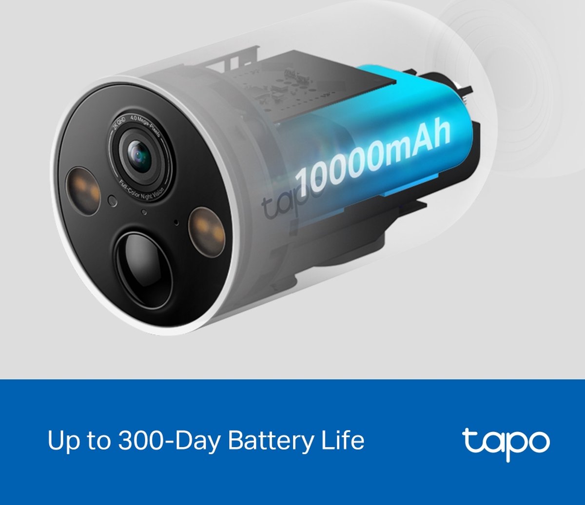 Tapo C420S1 – Caméra sans fil (0 fils) extérieur 2K avec batterie