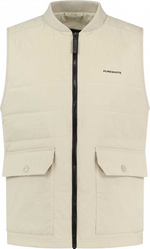Purewhite - Heren Regular fit Jackets Bodywarmer - Sand - Maat XS