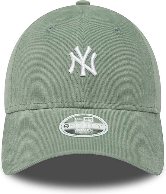 New Era New York Yankees Womens Cord Mini Logo Medium Green 9FORTY Adjustable Cap