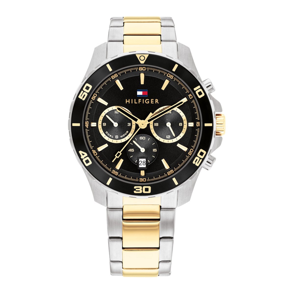 Tommy Hilfiger TH1792095 Jordan Heren Horloge - Mineraalglas - Staal - Zilverkleurig - 43 mm breed - Quartz - Vouw-Vlindersluiting - 5 ATM (douchen)