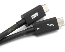 OWC 0.7 Meter Universal Cable and Full Capability for all Thunderbolt 3, Thunderbolt 4, USB-C and USB 4 devices - Black
