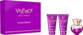Versace Dylan Purple pour Femme Giftset - 50 ml d'eau de parfum en spray + 50 ml de gel douche + 50 ml de lotion pour le corps - coffret cadeau pour femme