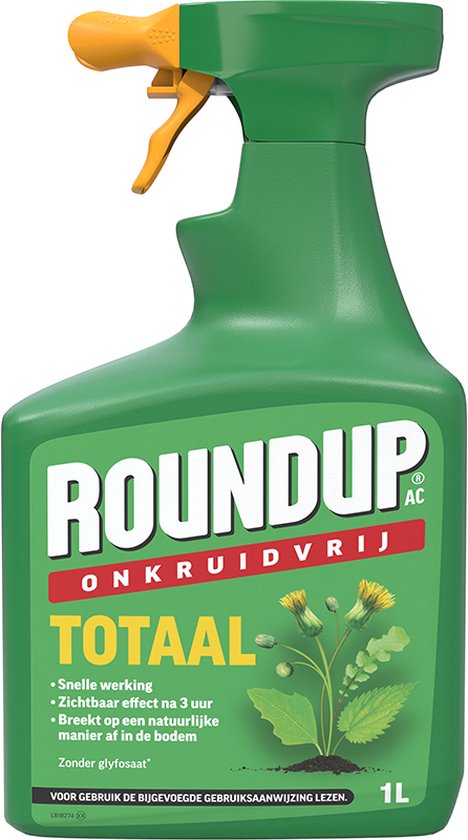 Foto: Roundup totaal onkruidvrij kant en klaar spray 1l voor 10m onkruidverdelger onkruidverwijderaars zonder glyfosaat