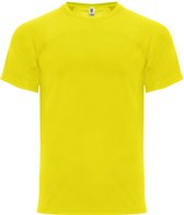 Geel unisex snel drogend Premium sportshirt korte mouwen 'Monaco' merk Roly maat XL