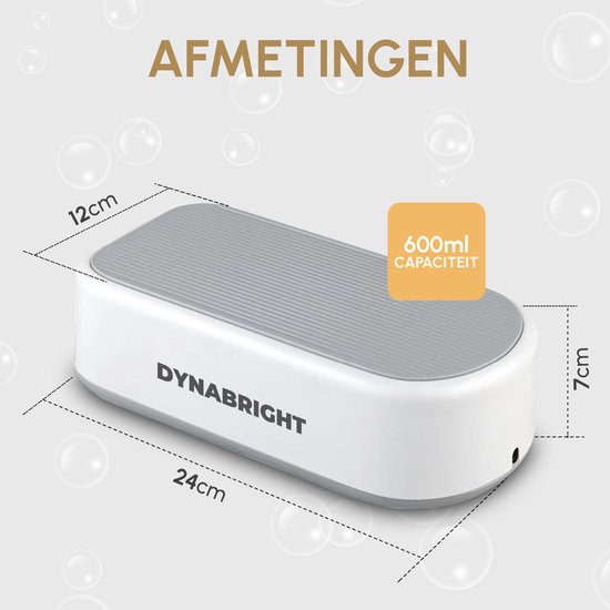 Nettoyeur à ultrasons - Appareil de nettoyage pour Lunettes et ~ Bijoux - Nettoyeur à ultrasons - 600 ML - Cleaner à ultrasons