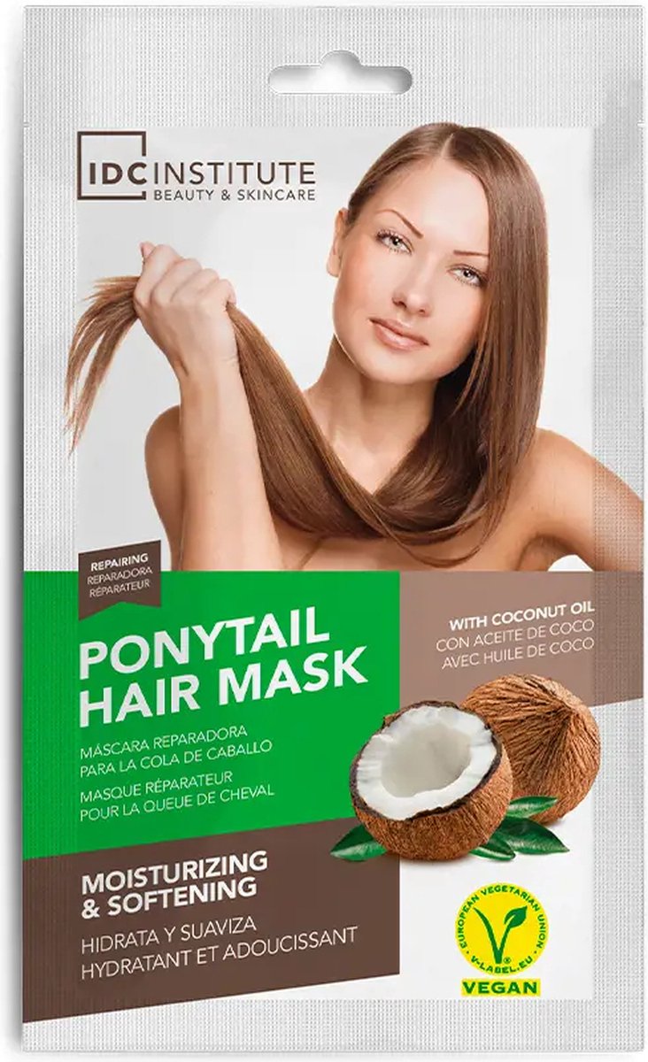 Herstellend Haar Masker IDC Institute Ponytail Kokosolie (18 g)