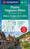 KOMPASS Wanderkarten - Set 2221 Elsass, Vogesen Mitte, Alsace, Vosges du Centre (2 Karten) 1:50 000