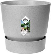 Elho Greenville Rond 25 - Bloempot voor Buiten met Waterreservoir - 100% Gerecycled Plastic - Ø 24.5 x H 23.3 cm - Living Concrete