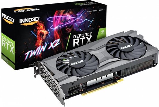INNO3D GeForce RTX 3060 Twin X2 LHR - Videokaart - 12GB - GDDR6 - PCIe 4.0 - 1x HDMI 2.1a - 3x DisplayPort 1.4a