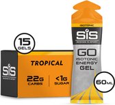 Science in Sport - SiS Go Isotonic Energygel - Gel Énergie - Isotone Sportgel - Saveur Tropical - 15 x 60 ml
