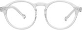 ™Monkeyglasses Bille 00 Transparent BLC + 3, 0 - Lunettes de lecture - Lunettes lumière Blauw - 100% Upcycled - Design danois