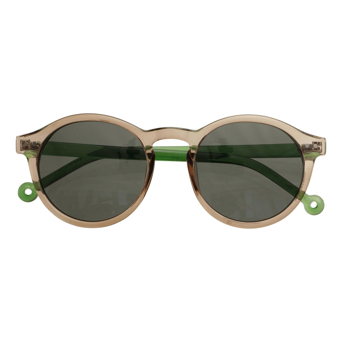™Monkeyglasses Bille 19 Smoke / Green transparent Sun - Zonnebril - 100% UV bescherming - Danish Design - 100% Upcycled