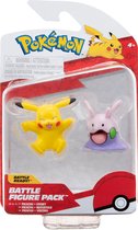 Pack de 2 figurines de combat Pokémon Pikachu et Goomy