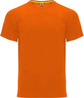 Fluor Oranje 2 Pack unisex snel drogend Premium sportshirt korte mouwen 'Monaco' merk Roly maat 3XL