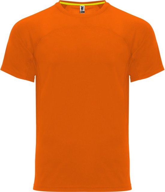 Fluor Oranje 2 Pack unisex snel drogend Premium sportshirt korte mouwen 'Monaco' merk Roly maat 3XL