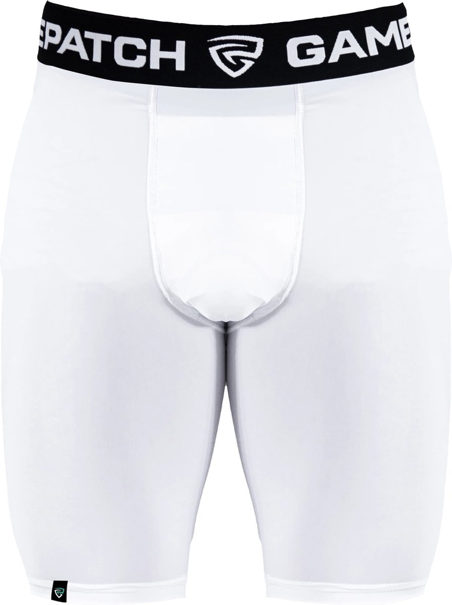 GAMEPATCH | Compression shorts | Wit | Maat 2XL | Basketball | Handball | Urban Sports