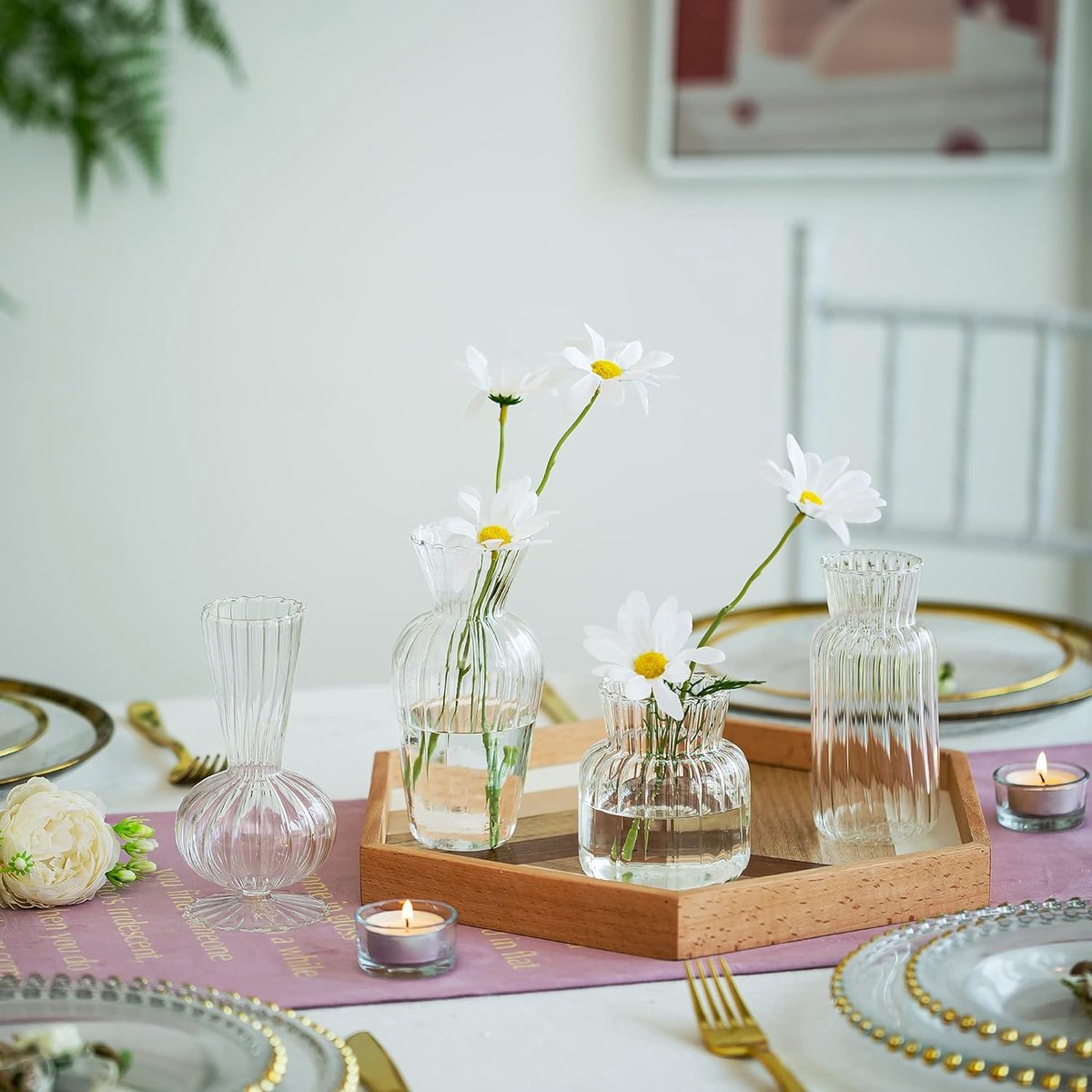 Glazen Vaasjes 14 cm - Stijlvolle Decoratie voor Elk Evenement