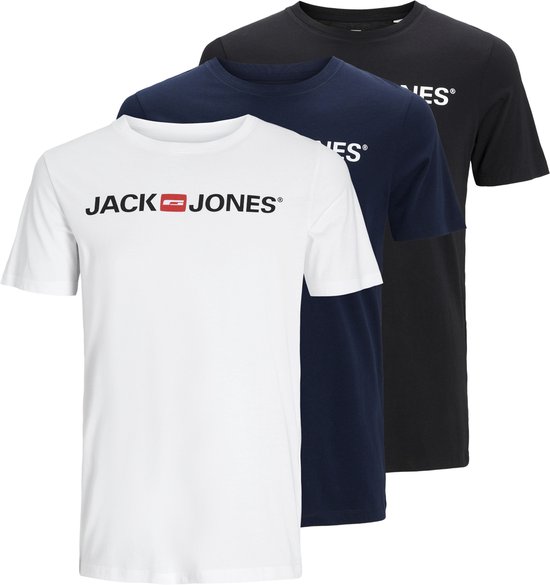 JACK&JONES JJECORP LOGO TEE SS CREW NECK 3PK MP T-shirt pour hommes - Taille L