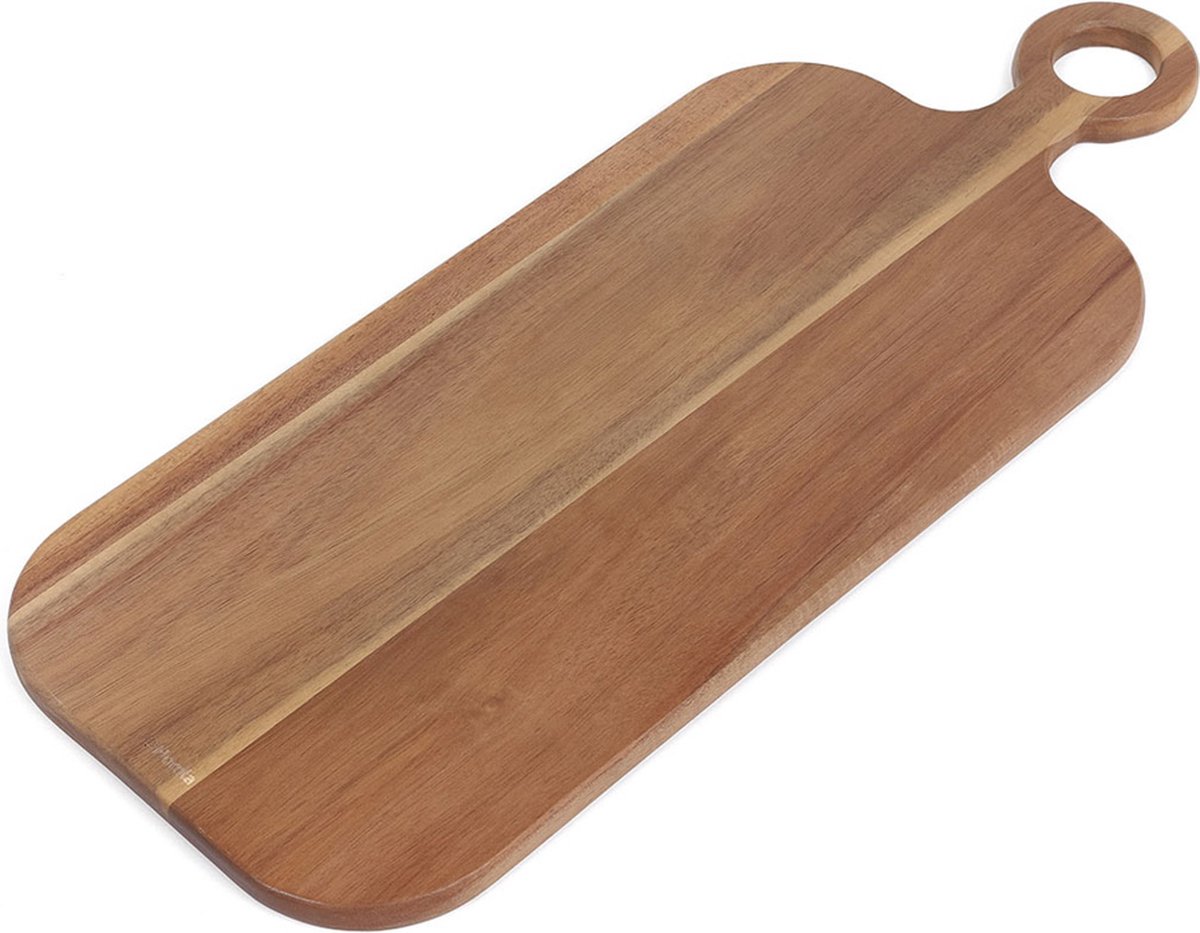 HOMLA Rechthoekige serveerplank Mooka - Serveerplank met comfortabel handvat - Ideaal voor het serveren van snacks - Natuurlijk materiaal - Rechthoekige vorm - Praktische toevoeging aan de keuken - 47x17 cm