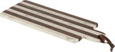 J-Line Rechthoek Streep Marmer snijplank - steen - wit & bruin - woonaccessoires