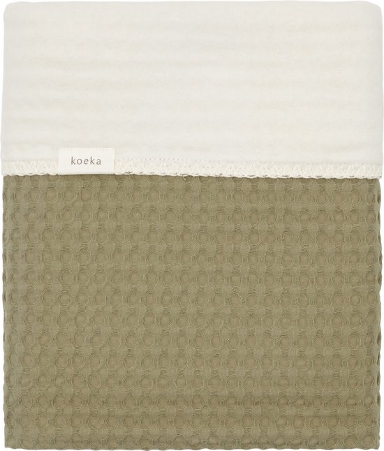 Couverture bébé Koeka pour berceau Amsterdam - tissu gaufré en coton - mousse - 75x100 cm