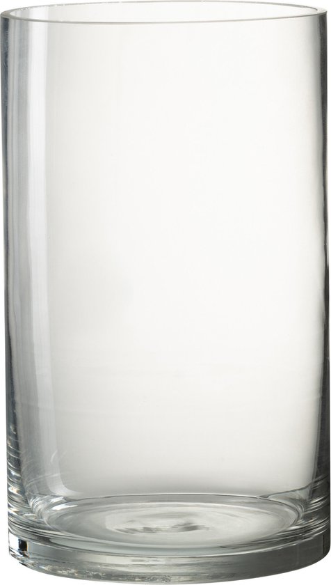 J-Line Vaas Cylinder Vola Glas Transparant Medium