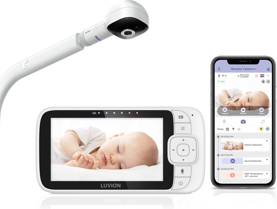 Foto: Luvion essential connect crib inclusief crib mount beugel premium baby monitor