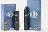 BALZY Grooming Package 3.0 - Trimmer mannen - Neustrimmer en Oortrimmer - Toilettas heren - Geschenkset mannen - Voordeelverpakking