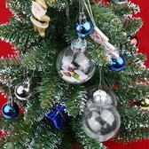 5 x Kerstboomversieringen, gemaakt van helder glas, vulbare ornamenten voor Kerstmis, feest, verjaardag, bruiloftsdecoratie, glas