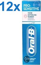 Oral-B - Pro-Sensitive - voor Gevoelige Tanden - Tandpasta - 12x 75ml - Voordeelverpakking