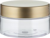 Pot en plastique vide - 200 ml - PET - Transparent avec couvercle doré luxueux - lot de 10 pièces - rechargeable - vide