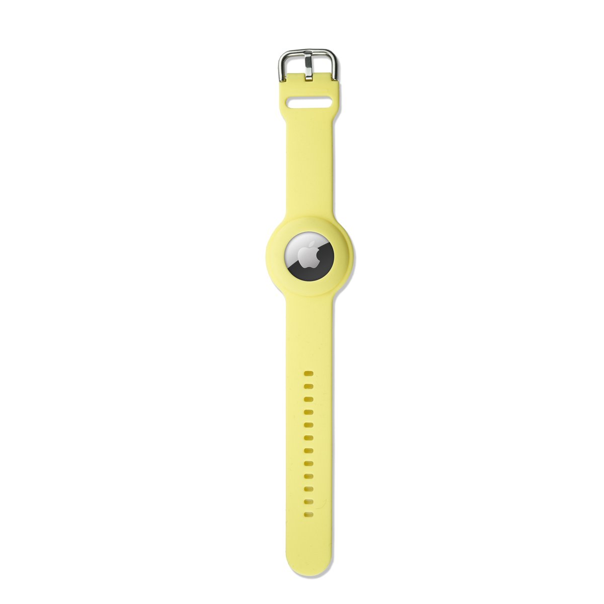 Ainy Apple Airtag horlogeband voor Kinderen - GPS tracker polsband - armband met veilige gespsluiting - veelzijdig jongens meisjes accessoire - Geel