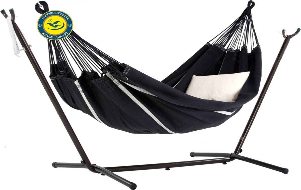 Vivere Combo - Hangmat met Standaard - Jaruna Black