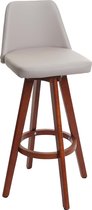 Barkruk MCW-C43, barkruk counter stool, hout imitatieleer draaibaar ~ taupe