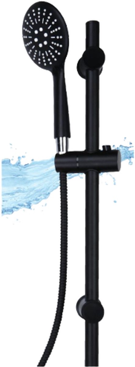 Bath & Shower Doucheset - Douchekop met Handdouche met Slang - Zwart