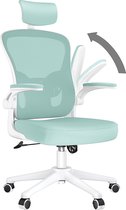 Chaise de bureau – Fauteuil ergonomique avec accoudoirs 2D, appui-tête en hauteur, soutien lombaire, dossier réglable, vert
