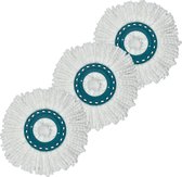 Pakket van 3 Vervangende Moppen Compatibel met Leifheit Clean Twist Disc Mop Systemen Vervangende Mopkop Microvezel Zeer Absorberend, Geschikt voor Alle Vloertypes