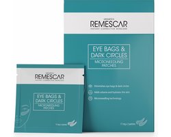 Remescar Wallen en Donkere Kringen Microneedling Patches - Gezichtsverzorging Patches voor onder de ogen met zelfoplossende micronaalden, Anti Aging huidverzorging, Klinisch bewezen resultaat in 2 weken, 2 stuks x 17 mg patches voor eenmalig gebruik