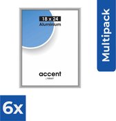Nielsen Accent 18x24 aluminium zilver mat 53424 - Fotolijst - Voordeelverpakking 6 stuks