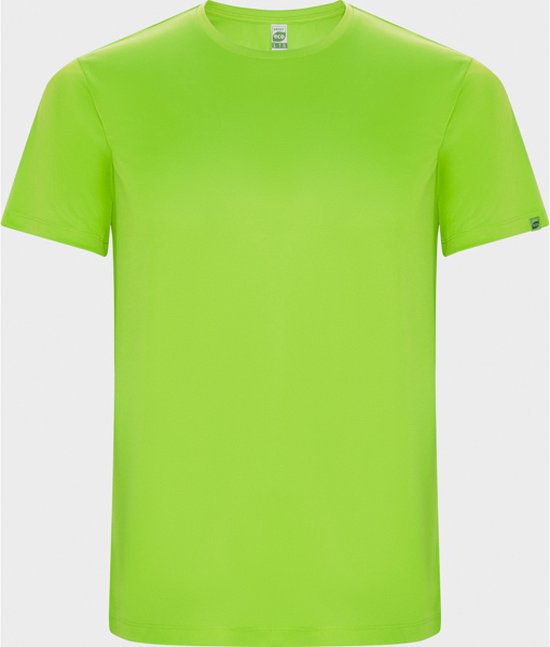 Fluor Groen 4 Pack Unisex ECO CONTROL DRY sportshirt korte mouwen 'Imola' merk Roly maat 3XL