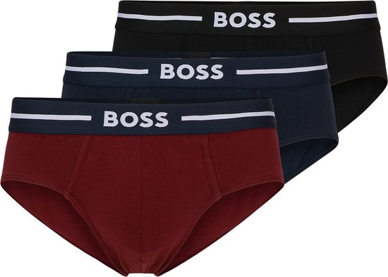 HUGO BOSS Bold hipster briefs (3-pack) - heren slips - multicolor - Maat: