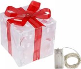 - Kerstmis Cadeau doos met verlichting- Gift Box Gloeiende Decoratie Bows Geschenkdoos - kerst decoratie