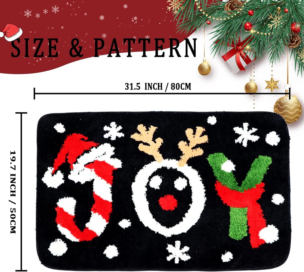 Kerstdecoratie Doormat Vintage Home Outdoor Decor Huisdeur Mat Kerst Tapijt Vloer Mat Entry Deur Mat Woonkamer Slaapkamer Slaapkamervaat Tapijtbadkamer Niet-slip Absorberende Deurmat