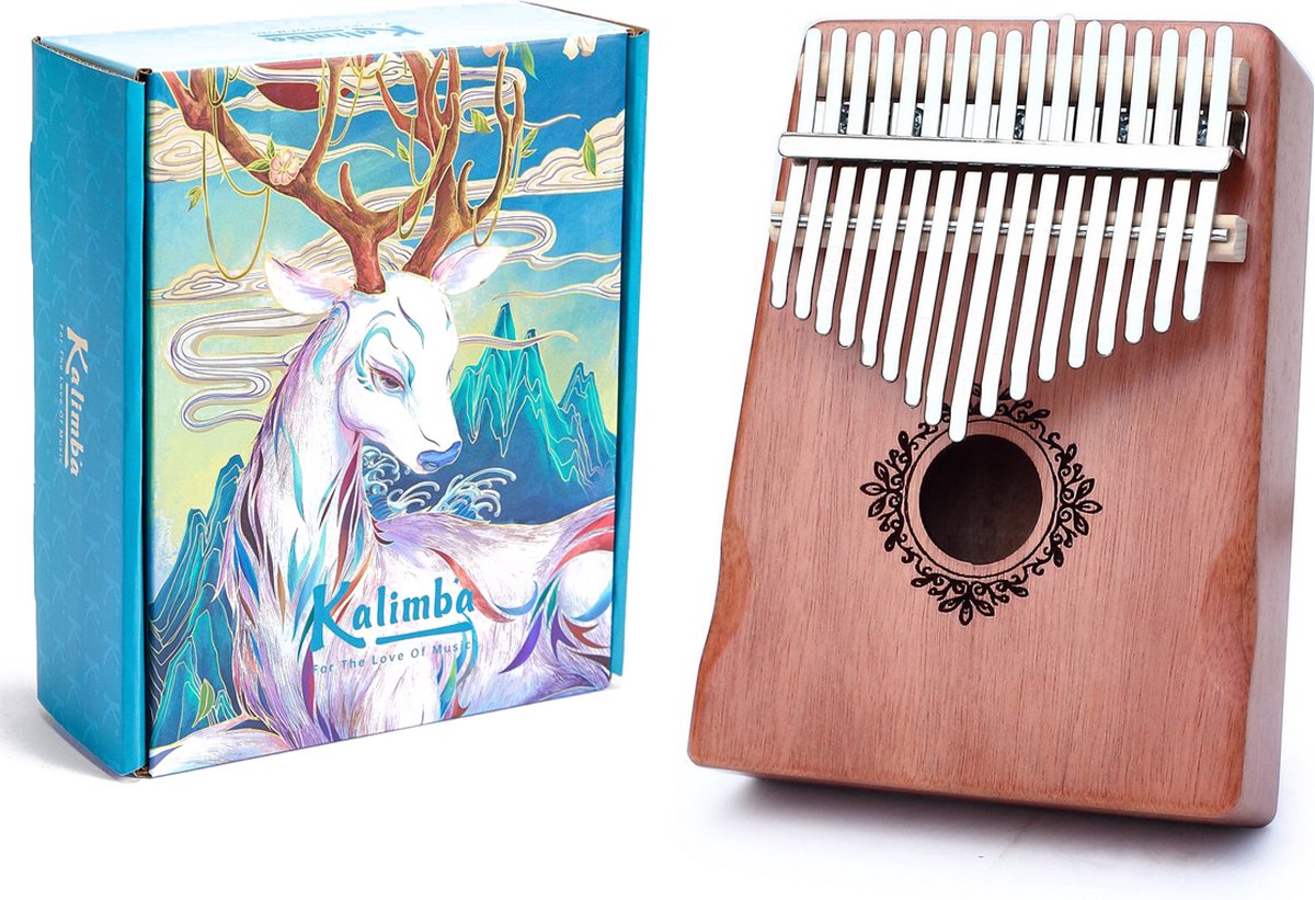 WK 17 tonen Kalimba- Perzik Hout -Inclusief accessoires- Professionele studie-kinderen muziekinstrument-met tas