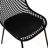 Set van 4 stoelen Maelys zwart, metalen voet voor eetkamer