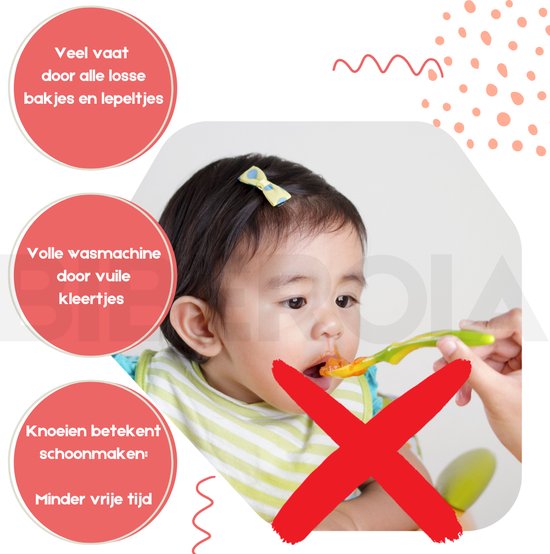 Biberoia® Knijpfles met lepel - Drinkfles - Baby / Kinderbestek - Kraamcadeau - Babyshower - Blauw van Merkloos — afbeelding 3