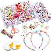 Fabrication de bijoux Enfants – Set de fabrication de bijoux – 1200+ Set de Perles DIY
