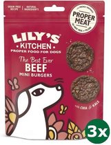 3x70 gr Lily's kitchen dog the best ever beef mini burgers hondensnack